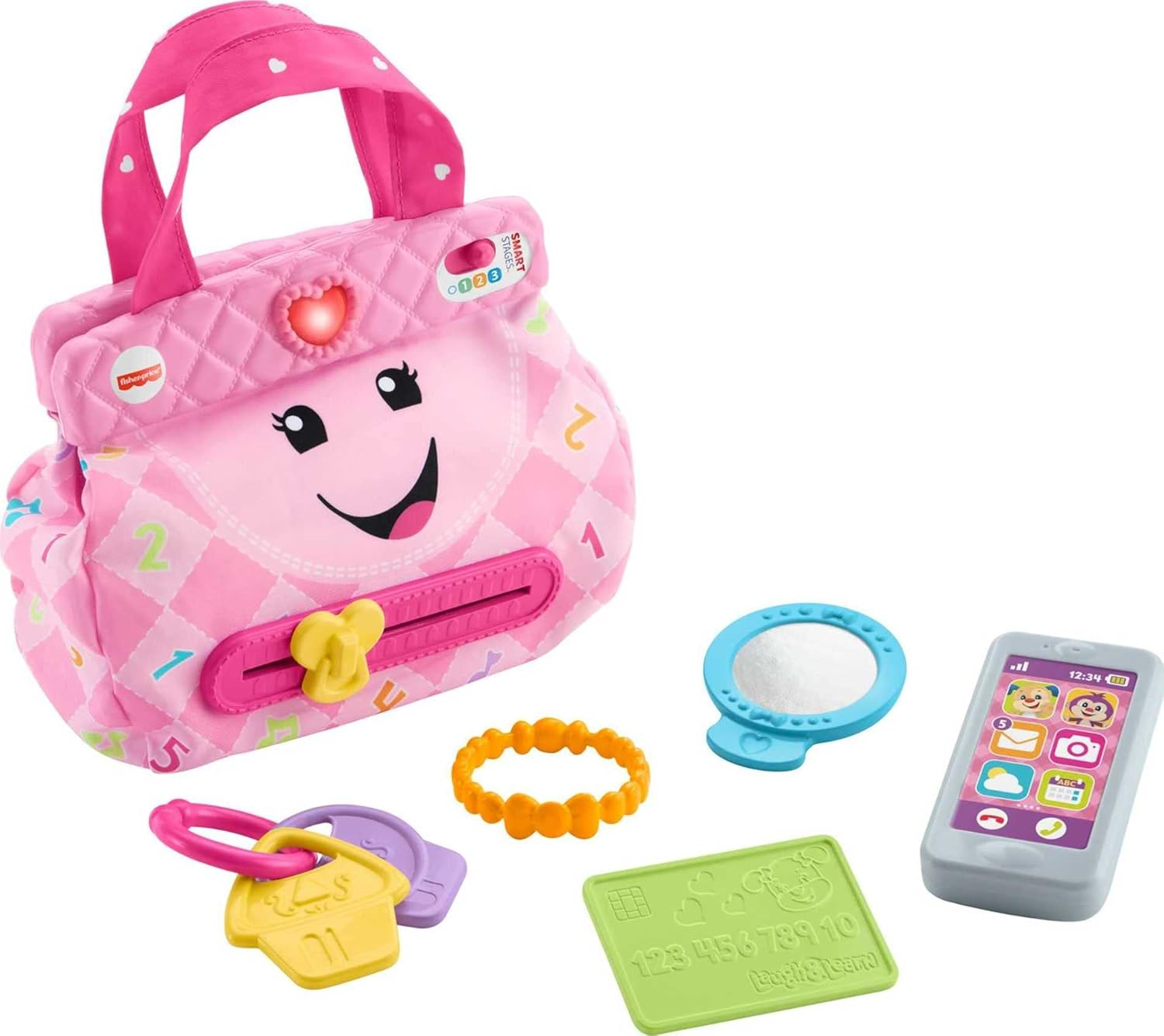 Laugh & Learn Smart Purse Toy for Babies & Toddlers with Lights and 5 Learning Songs