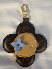 Louis Vuitton LV Coin Purse Bag Charm Key Ring brown designer luxury monogram