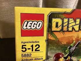 Lego Dino Ambush Attack 5882 Raptor neon green missile Tranquilizer Quad 2012