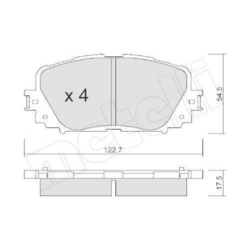 Plaquettes de frein à disque Metelli 22-0820-0 pour auto Toyota essence et diesel