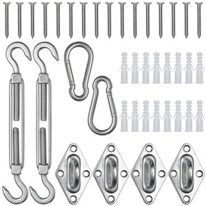 Sun Shade Sail Rectangle Hardware Kit 8" Anti-Rust Stainless Steel Accessory