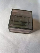 Vintage Beveled Glass Trinket Box