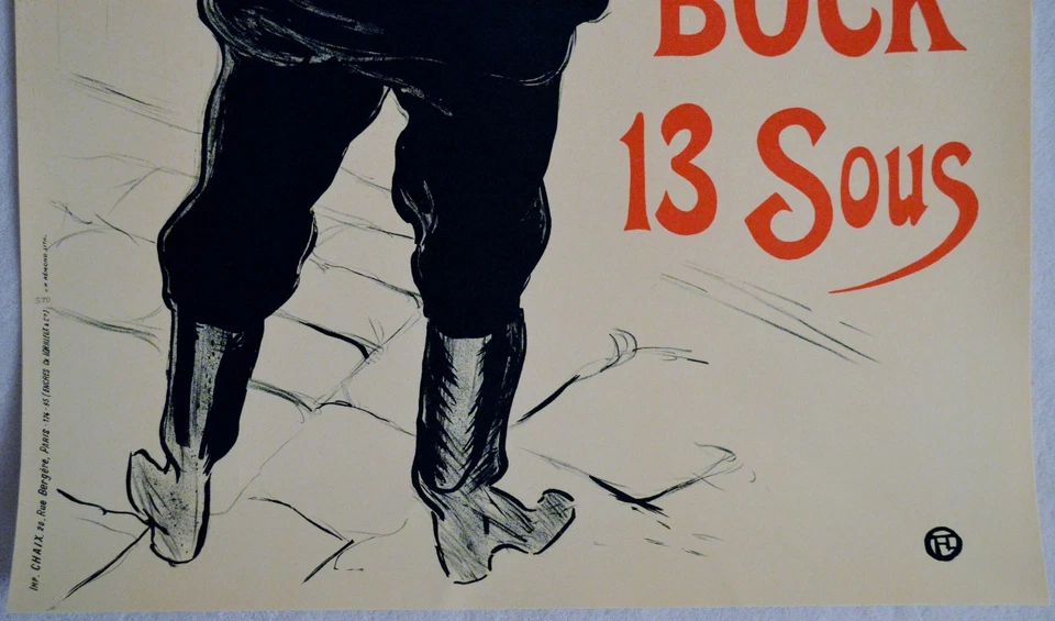 HENRI DE TOULOUSE-LAUTREC BRUANT AU MIRLITON HAND PULLED LITHOGRAPH SIGNED W/COA - Imagem 4 de 4