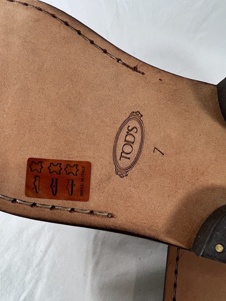 TOD\'S Pellame Brown Suede Buckle Loafers Made in Italy Marked as 7-8.5US TOD main image 4