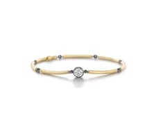 0.50ct Round Brilliant Cut VS-GH GIA Certified Lab Grown Diamond 18k gold Bangle
