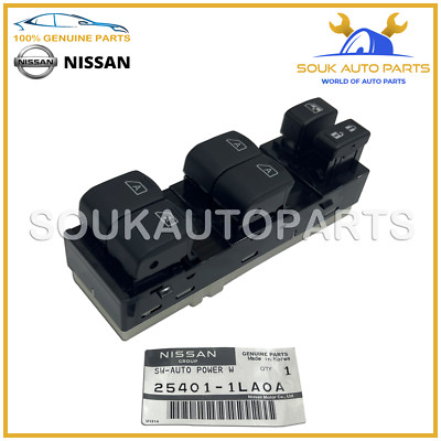25401-1LA0A Genuine Nissan SWITCH ASSY-POWER WINDOW, MAIN