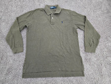 Vintage Polo Ralph Lauren Polo Shirt Mens Large Long Sleeve Logo Golf Green