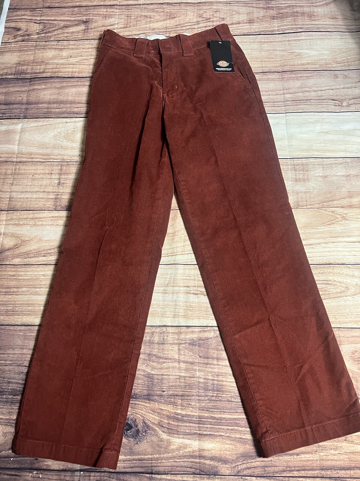 Dickies Mens 28x32 Corduroy Orange Brick Straight Fit Casual Pants