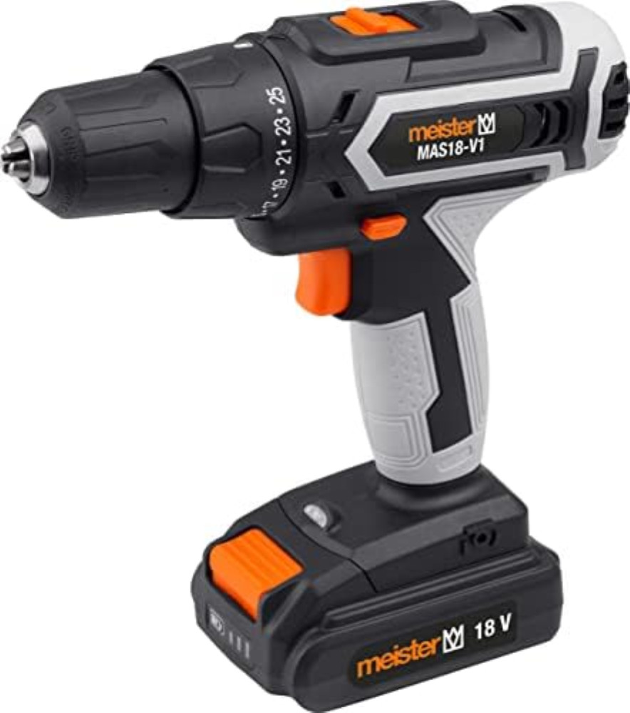 Meister MAS18 V1 18V: Trapano Avvitatore a Batteria 2.0Ah con Valigetta