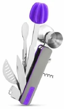 Bar10der The Ulitimate Bartending Tool Cocktail Companion 10 in 1 Purple