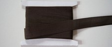 10 Yds. Vintage Hug Snug Rayon Seal Brown Seam Binding 9/16" Woven Ribbon SB-74