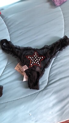 Women's Sexy Mesh Sheer Thong Ultra-thin Panties See-through  Lingerie Panties M