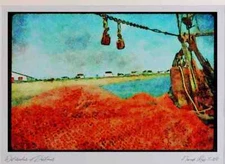 262044 Fishing Nets Riviere Du Tonnerre Basse-Cote Nord A3 Watercolour print