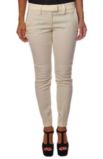 Dondup Donna Pantalone gamba dritta Bianco Taglia 28