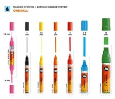 Molotow ONE4ALL Acrylic Paint Marker, 2mm Tip Size