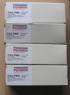 4 Purolator Facet FAA-PMA Filter Elements 038062 Boeing 737 Approved Other Apps?