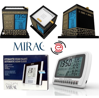  MIRAC Ezan Saati Gebetsuhr - Masa/Duvar/Kabe Tisch/Wand - Azan Clock Neu&OVP