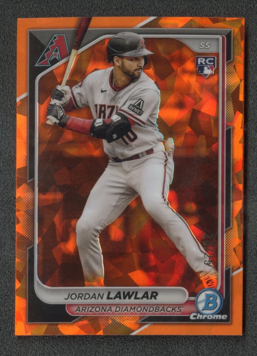 2024 Bowman Chrome Sapphire Jordan Lawler Orange /25 #55 Rookie RC