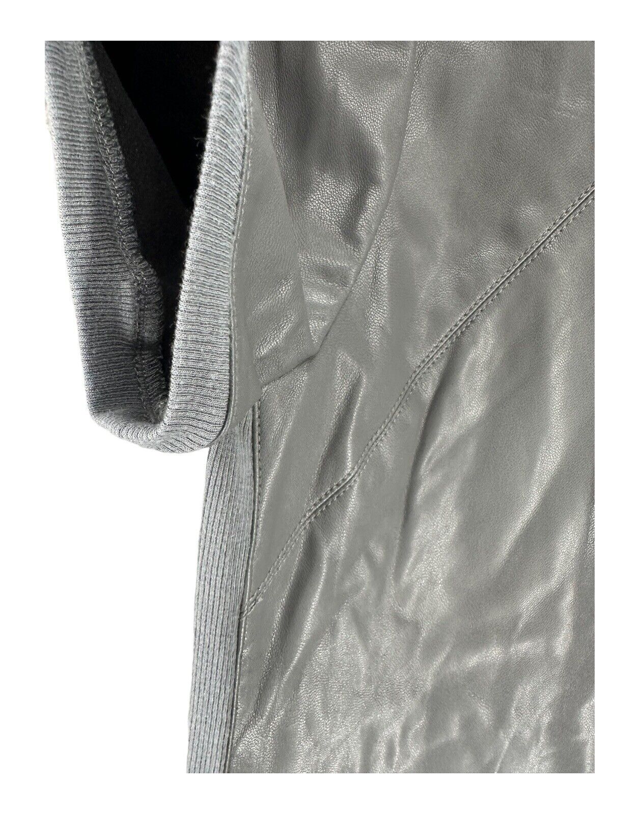 BCBG Maxazria Vegan Leather Blouse Size XS - image 9