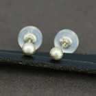Genuine 18CT Yellow Gold Matt Ball Studs Earrings 3mm - 1 Pair