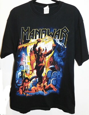 MANOWAR Hell On Earth IV shirt, size XL, officially licensed RARE power metal