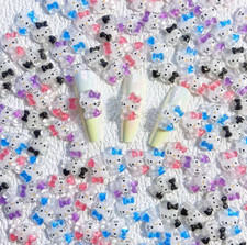 Resin Cartoon Hello Kitty Flatback Nail Art 5Pcs Manicure Decors Charms NS31