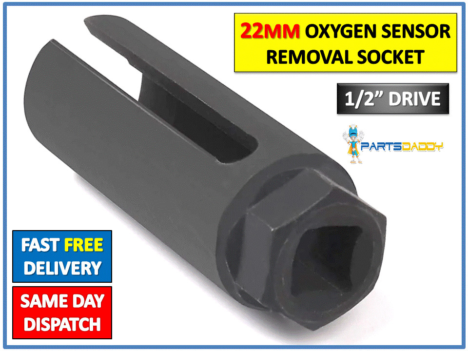 22mm 1/2" DRIVE LAMBDA OXYGEN SENSOR REMOVAL SOCKET TOOL + HOLE WINDOW WIRE 15-5