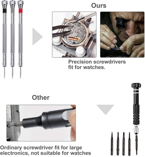 Precision Watch Link Remover Toolbox in Stainless Steel - Complete 187-Piece Kit - Picture 8 of 10
