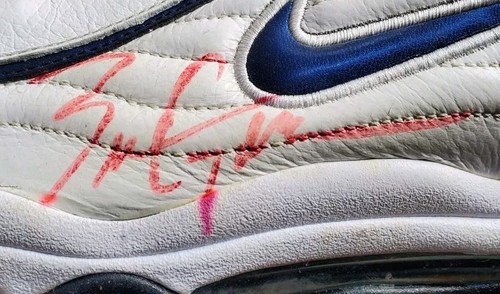 Autographed Chicago Bulls Ben Gordon Basketball Shoe NBA JSA COA Game Worn Used - Picture 2 of 6