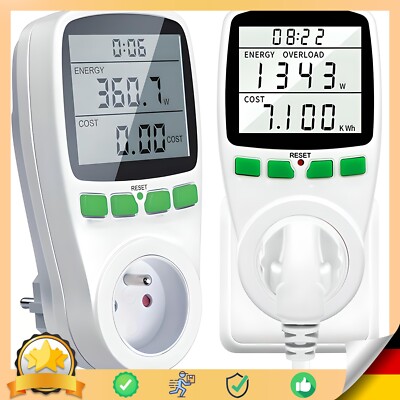 Wattmeter Digital Leistungsmesser Einspeisezähler Stromzähler Energiemonitor Ret