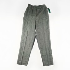 Harve Benard VTG Tapered Waist Wool Dress Pants Sz6 Lined Gray Pinstripe 90s 80s