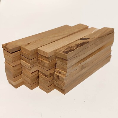 50 Stück Holzbausteine aus unbehandeltem Eichenholz Maße 160 x 23 x 8mm aus EU