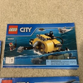 Lego City 60093 Deep Sea Helicopter Building Set Instruction Manuals Books