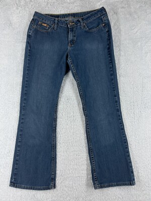 Lee Pants Women 30 Blue Denim Jeans Bootcut Riders Cotton Blend Mid 30x27