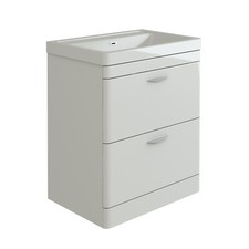 700mm Bathroom Furniture Vanity Unit Deep Basin Ample Wash - White Gloss