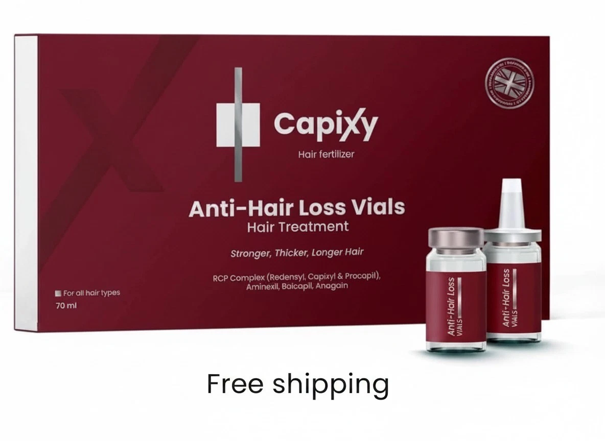 Capixy Hair Vials 70ml Box of 7 Vials x 10ml Formula for All Hair Types