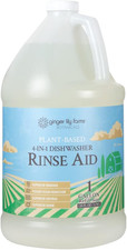 Plant Based Dishwasher Rinse Aid Vegan 4-in-1 Streak-Free Shine Fragrance-Free
