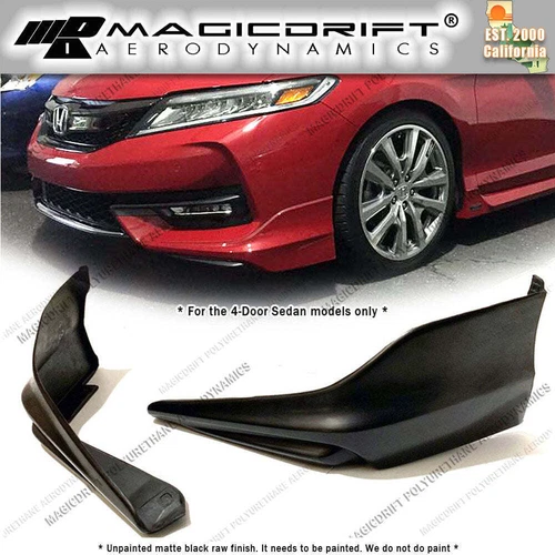 For 16 17 Honda Accord Sedan HFP Style OE Sport Front Bumper Lip Apron Spoiler