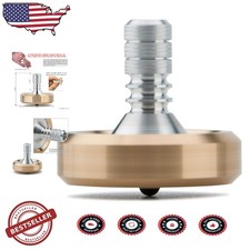High Performance Spinning Top, CNC Metal, Ceramic Tip, Long Spin Time, Gift