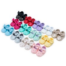  1 paio di scarpe da bambino per bambini con motivo a cuore con fiocco ricamato,