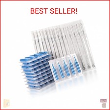 Tattoo Needles and Tips Set, 100pcs Disposable Mixed Assorted Sterilized Tattoo
