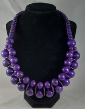 Wooden Bead Necklace Statement Boho Beaded Necklace N1069