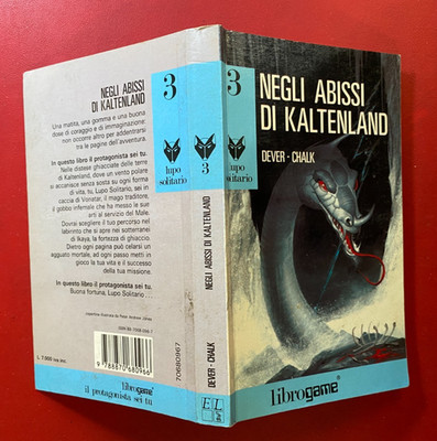 LUPO SOLITARIO n. 3 NEGLI ABISSI KALTENLAND E.Elle (1989) LibroGame Dever Chalk