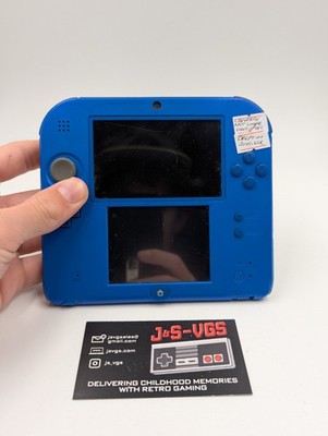 Nintendo 2DS Blue Console For Parts / As Is Drift Bad Camera Screen Spots