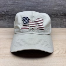 Disney Mickey USA Hat Cap Strap Back Khaki Embroidered American Flag Dad Mens