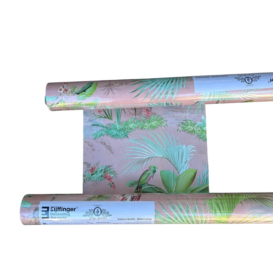 Papel pintado Eijffinger Pip Studio Calliope rosa escena palma 2 rollos NUEVO 300141 Foto 2 de 4