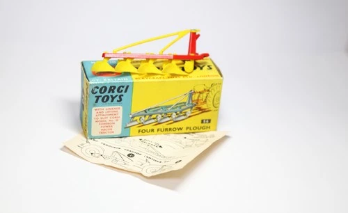 Corgi 56 Four Furrow Plough In Original Box - Vintage 1960s Lot 2