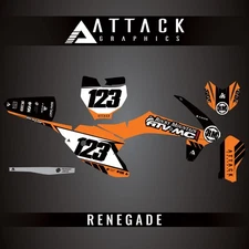 Attack Graphics Custom Renegade Complete Bike Graphics Kit For KTM 50 SX 2022