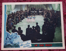 IN THE NAVY 1941 Bud Abbott & Lou Costello Andrews Sisters ORIG LOBBY CARD RARE