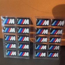 10pcs For Bmw M Sport Alloy Wheel Badge Sticker Emblem Decal Bmw 17mm X 9mm